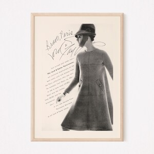 RETRO FASHION AD, Retro Mid-Century Ad, Vintage Womens Fashion Poster 1950s Retro Ad Kitsch Poster Fashion Lover Gift