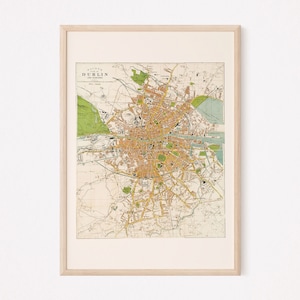 VINTAGE DUBLIN MAP, Antique Map of Ireland, Professional Reproduction, Kingdom of Ireland