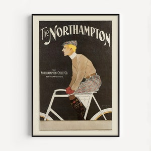VINTAGE BICYCLE POSTER Art Nouveau Poster Belle Epoque Art Antique Bike Print Wall Art High Quality Giclee Print Ribba Art Nouveau Print