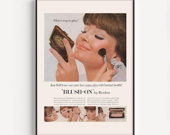 RETRO FASHION POSTER, Walk-in Closet Wall Art, Makeup Poster, Retro Wall Art, Vintage Ad Print, 1950s Decor, Midcentury Design