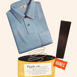 CLASSIC FASHION AD, Retro Mens Fashion Design Ad, Vintage Shirt Ad Retro Mid Century Design Poster Classic Advertisement Art image 7