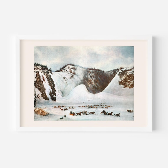 WINTER WALL ART, Winter Scene, Montmorency Falls in Winter