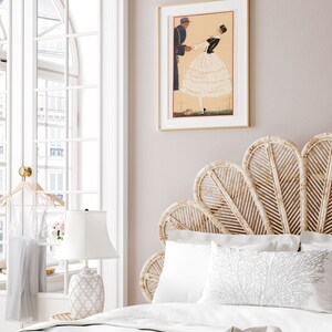 COQUETTE ROOM DECOR, Vintage Romantic Poster, Art Deco Poster, Wedding Gift, Bridal Shower, Feminine Decor, Professional Reproduction image 4