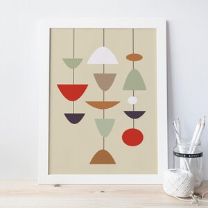 ARTE NO ESTILO ESCANDINAVO - Impressão Giclée de Qualidade Profissional - Arte de Parede de Meados do Século, Decoração de Sala de Estar