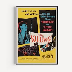 KUBRICK MOVIE POSTER, The Killing Movie Poster, Retro Kubrick Poster Retro Pulp Movie Poster Classic Film Noir Movie Poster