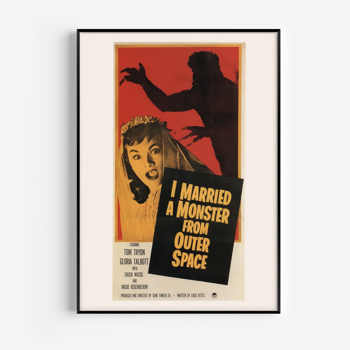 B-MOVIE POSTER I Married a Monster From Outer Space Vintage - Etsy