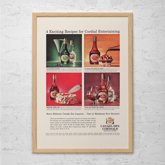 VINTAGE COCKTAIL AD Retro Mid-century Ad Vintage Bar | Etsy