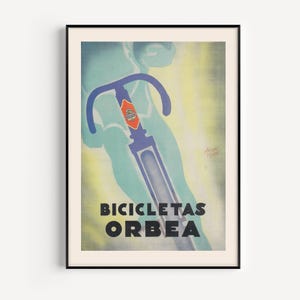 Italian Bicycle Poster Vintage Art Deco Poster Cycling Poster Bike Poster Giclee Print Bicycle Print Cycling Print Ikea Ribba image 1