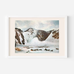 WINTER WALL ART, Winter Scene, Montmorency Falls in Winter, Cornelius Krieghoff, 1852
