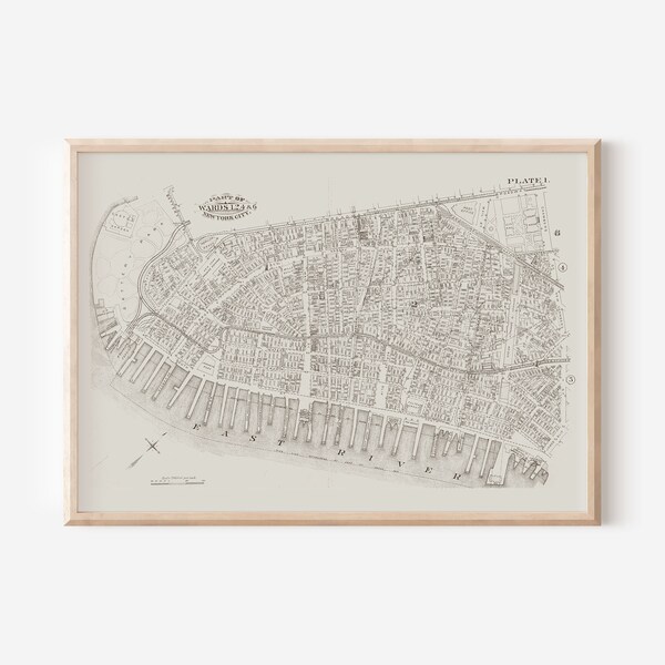 Map of Battery Park New York - Etsy