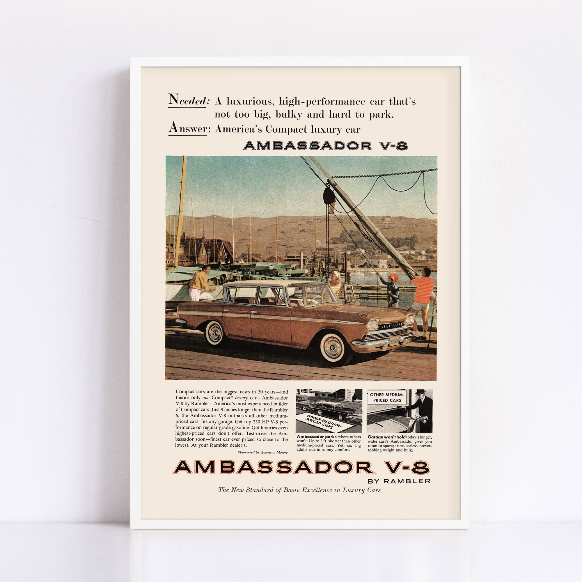 1960 AUTOMOBILE AD, Retro Car Ad, Car Poster, Professional Reproduction,  Car Wall Art, Classic Car Ad, Classic Car Art, Vintage Poster - Etsy