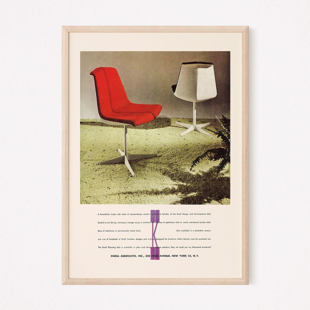 VINTAGE MODERN CHAIR Ad, Retro Furniture Ad, Classic Mid-century