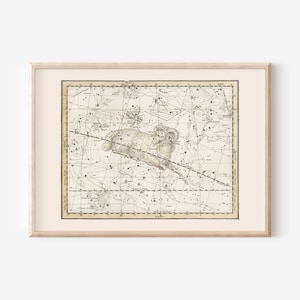 Widder Sternzeichen Karte, professionelle Reproduktion, Horoskop, Wandkunst, Astrologie Karte Konstellation Sternzeichen Karte Zodiac Art