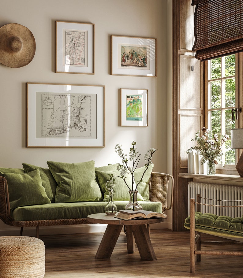 ANTIQUE NEW ENGLAND Wall Art New England Map Antique Etsy