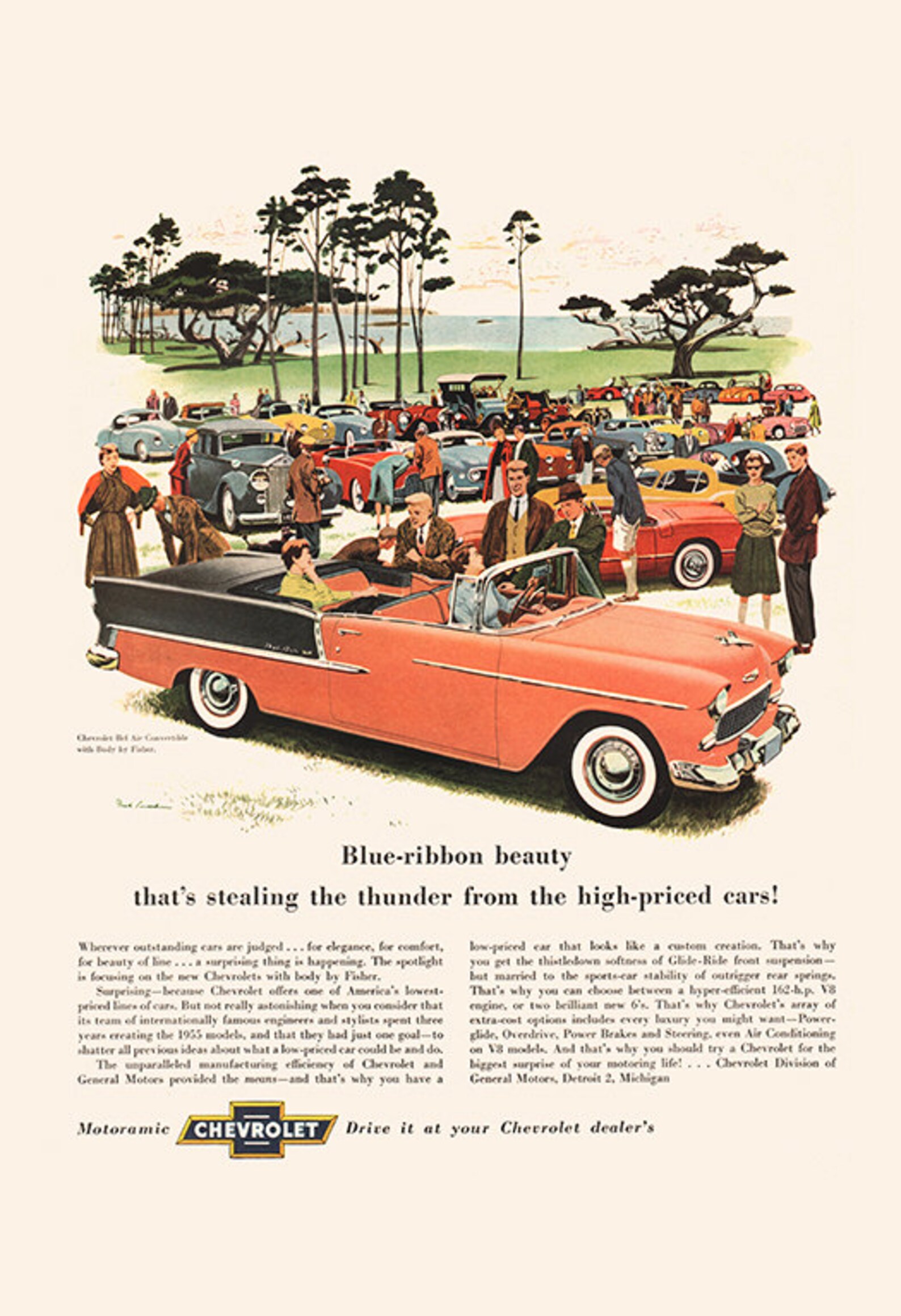 OLD CAR POSTER Retro Car Ad Classic Car Ad MidCentury Etsy