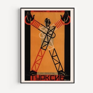 DÉCORATION MURALE BRUTALISTE, affiche, affiche d&#39;art de l&#39;âge de la machine, affiche d&#39;art constructivisme, reproduction de haute qualité, oeuvre d&#39;art de film, taille Ribba, années 1920