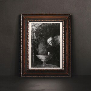 FRENCH NOIR ART, Dark Academia Print, Esoteric Home Office Decor, Black and White Art, Dark Library Poster, Gothic Room Decor, Halloween