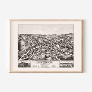 SPENCER KARTE DRUCKEN, Antike Spencer Mass Karte, Antike Karte Druck, Historische Wandkunst, Wohnzimmer Dekor, Vogelschau Karte