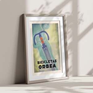 Italian Bicycle Poster Vintage Art Deco Poster Cycling Poster Bike Poster Giclee Print Bicycle Print Cycling Print Ikea Ribba image 3