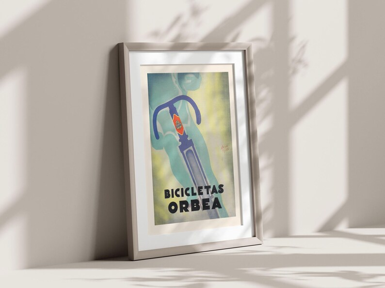 Italian Bicycle Poster Vintage Art Deco Poster Cycling Poster Bike Poster Giclee Print Bicycle Print Cycling Print Ikea Ribba image 3