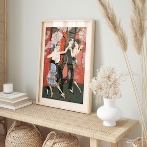 FASHION ILLUSTRATION, Art Deco Print, Vintage Tango Poster, George Barbier, 1919, Feminine Decor, Luxury Fashion Print, Luxurious Fashion
