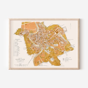 ROME ITALY MAP, Map of Rome, Historical Roma Map, Antique Map Wall Art, Professional Reproduction
