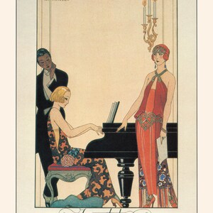 ART DECO PRINT, Vintage Fashion Illustration, George Barbier, 1923, Feminine Decor, Luxury Fashion Art Print, Luxurious Fashion, Coquette image 7