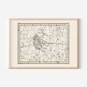 GEMINI Star Map Print, Zodiac Sign Print, Professional Reproduction, Horoscope Wall Art Astrology signs Map Constellation Chart Zodiac