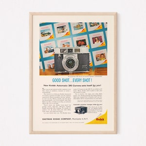 VINTAGE CAMERA AD, Retro Camera Ad, 35mm Camera Poster Mid-Century Poster Camera Lover Art Photographer Poster Retro Ad
