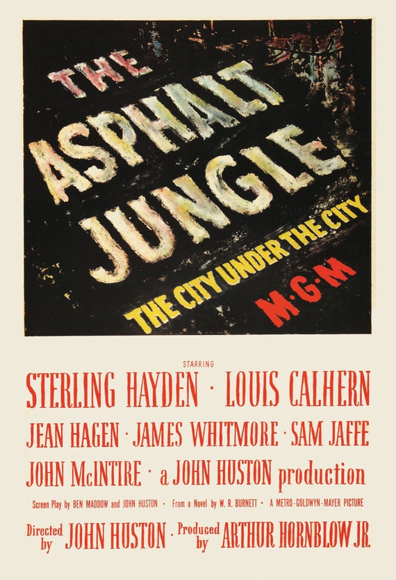 Image result for asphalt jungle poster"