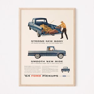 PÔSTER DE CAMINHÃO ANTIGO, Anúncio de Caminhão Azul Antigo, Anúncio de Automóvel Retrô, Reprodução de Alta Qualidade, Pôster Vintage, Arte de Parede de Bar Retrô
