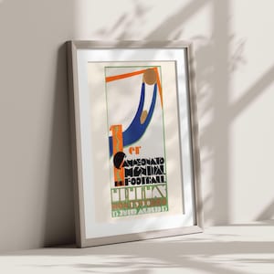 ERSTE WELTMEISTERSCHAFT Poster, 1930 Fußball Poster, Fußball Druck, Sport Fan Poster, Reproduktion, Uruguay, Guillermo Laborde, Torhüter Kunst Bild 3