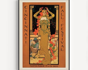 Antikes Jugendstil Plakat Fine Art Print Belle Epoque Plakat Paris Druck Wandkunst Vintage Plakat