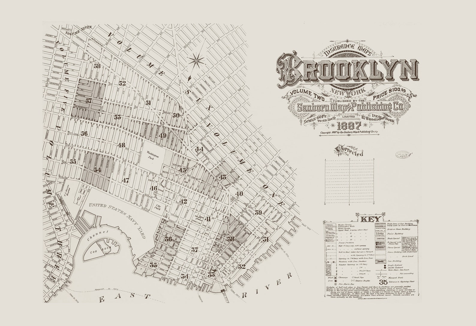 VINNEGAR HILL MAP Vintage Map of Brooklyn New York Etsy Canada