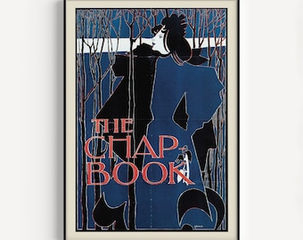 Affiche de livre CHAP bleu, impression d'affiches Art nouveau, reproduction d'art Belle Epoque de haute qualité