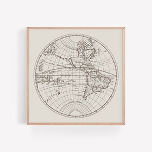 Carte du monde antique, carte du monde historique antique, partie II, affiche carrée, reproduction professionnelle