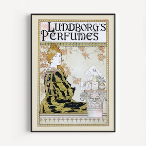 ART NOUVEAU Print Paris PERFUME Ad Poster French Art Print Art Nouveau Poster Antique Frame-Ready Ribba Vintage Paris Print Giclee Print