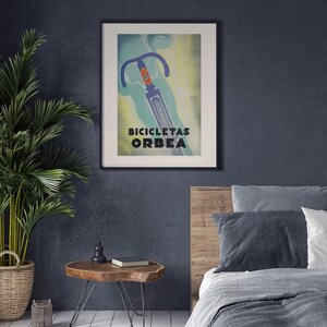 Italian Bicycle Poster Vintage Art Deco Poster Cycling Poster Bike Poster Giclee Print Bicycle Print Cycling Print Ikea Ribba image 4