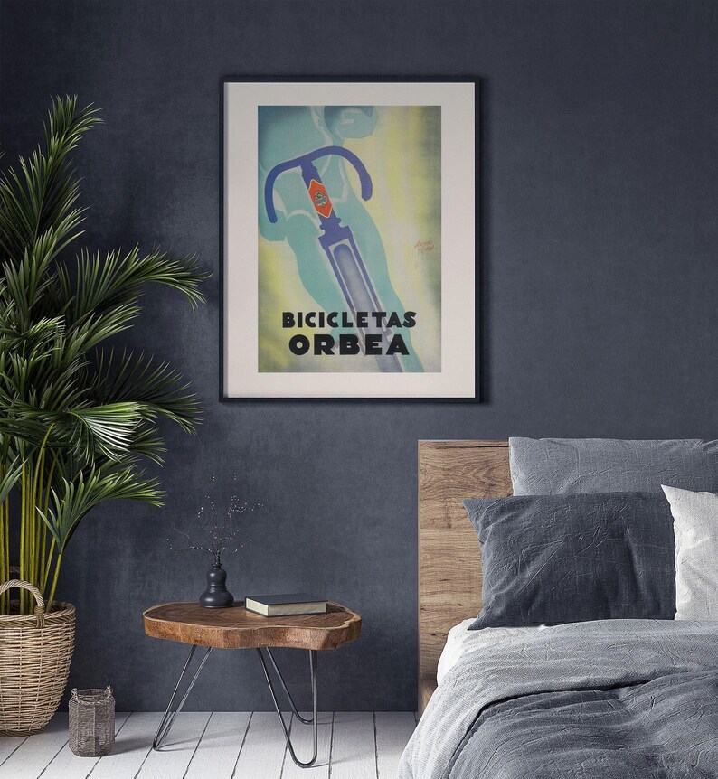 Italian Bicycle Poster Vintage Art Deco Poster Cycling Poster Bike Poster Giclee Print Bicycle Print Cycling Print Ikea Ribba image 4