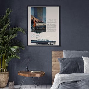 VINTAGE LUXURY VEHICLE Ad, Rockabilly Car Poster, Garage Wall Art, Retro Wall Art, Retro Car Ad, Classic Car Ad, Vintage Car Collector image 4