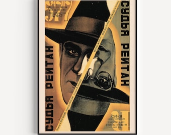 RUSSIAN AVANT GARDE,  Poster, Yellow Russian Constructivism Poster, Russian Film Poster, High Quality Reproduction, Russian Futurism Art