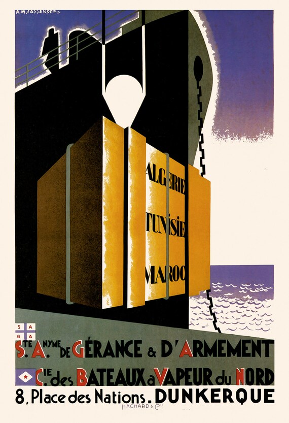 ALASKA Travel Poster Art Deco Print USA TRAVEL Print Art Deco Poster Nautical Po