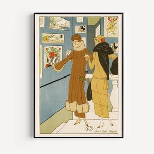 ART DECO FASHION Print, Vintage Fashion Poster, Pochoir Fashion Poster, 1920s Fashion Art, Frame-Ready, French Mode Wall Art