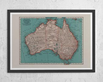 Old Australia Map | Etsy