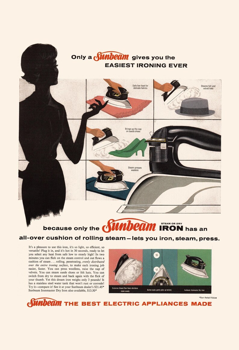LAUNDRY ROOM POSTER, Retro Eisen Werbung, Hochwertige Reproduktion, Vintage Plakat Werbung, Vintage Wohndekor Druck, Altmodische Eisen Kunst Bild 7