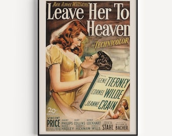 KLASSIKER Filmplakat, Leave Her to Heaven Filmplakat, Retro Filmplakat Filmfilmplakat Klassisches Filmplakat Retro Filmplakat
