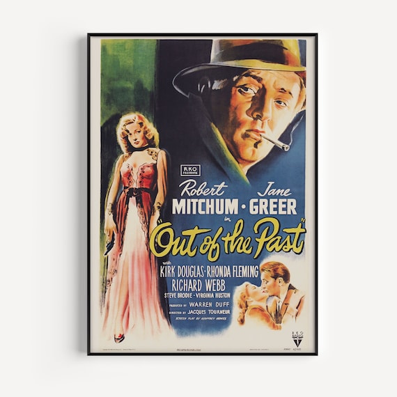 CLASSIC MOVIE POSTER, Out of the Past Movie Poster, 1940s Retro Kitsch Kirk  Douglas Robert Mitchum Poster Retro Pulp Movie Poster - Etsy