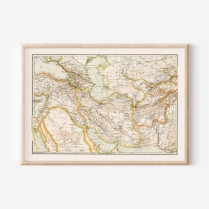 KARTE VON PERSIEN, Antike Karte der Persien, Russisches Reich, Osmanisches Reich, Afganistan, Französische Karte, 1800er Jahre