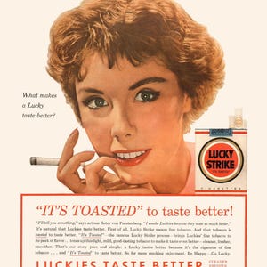 CLASSIC CIGARETTES AD, Vintage Cigarette Ad, Vintage Cigarette Ad, Retro Bar Poster, 50s Mid Century Ad image 7