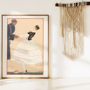 COQUETTE ROOM DECOR, Vintage Romantic Poster, Art Deco Poster, Wedding Gift, Bridal Shower, Feminine Decor, Professional Reproduction image 3